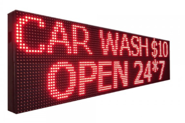 Panou luminos de exterior 100 x 20 cm LED ROSU