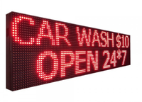 Panou luminos de exterior 100 x 20 cm LED ROSU - 1