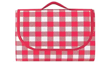 Patura de picnic dimensiune 100x150cm culoare ROSU cu carouri