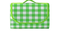 Patura de picnic dimensiune 100x150cm culoare VERDE cu carouri