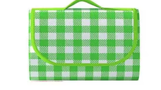 Patura de picnic dimensiune 100x150cm culoare VERDE cu carouri