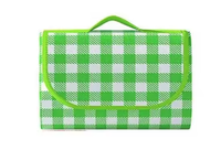 Patura de picnic dimensiune 100x150cm culoare VERDE cu carouri - 1