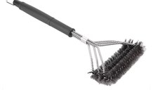 Perie de gratar curatare eficienta 2 capete triunghiulare argintiu/negru