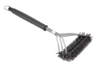 Perie de gratar curatare eficienta 2 capete triunghiulare argintiu/negru - 1