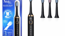 Periuta de dinti electrica reincarcabila Shuke 4 capete de periere Negru