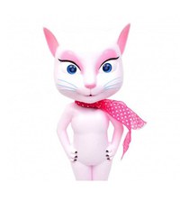 Pisicuta vorbitoare Talking Angela ROZ cu sunete si lumini - 30 cm - 1