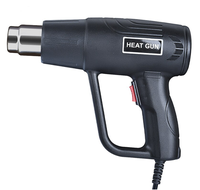 Pistol cu aer cald rezistent putere 2000 W temperatura 300 / 600 grade Negru - 1
