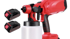 Pistol profesional de vopsit si zugravit electric 800 ml si 2 acumulatori 48V Portabil