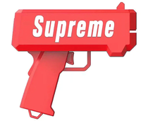 Pistol SUPREME de aruncat bani sau pliante, pentru petreceri si aniversari - 1