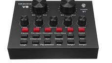 Placa de sunet multifunctionala Q MIC1 bluetooth mixer microfoane 6 Sound Modes +12 Sound Effects Live