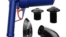 Pompa cu aer comprimat cu 4 accesorii pentru desfundat tevile de la chiuvete