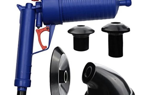 Pompa cu aer comprimat cu 4 accesorii pentru desfundat tevile de la chiuvete