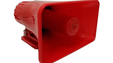 Portavoce-megafon auto 12V cu inregistrare si slot USB 40W  Rosie Dreptunghiulara