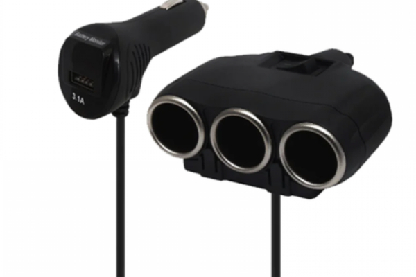 Priza auto 12V/24V Olesson 1634 cu 4 intrari 120W negru