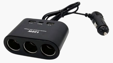 Priza auto 3 cai si USB 120W Olesson 1653
