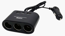 Priza auto 3 cai si USB 120W Olesson 1653