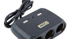 Priza auto cu 5 iesiri NO.1512 TIPLA 120W (2 x usb)