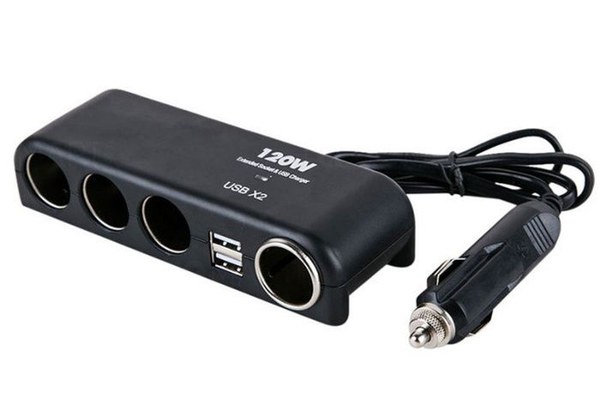Priza auto Olesson 1525  120W 2 x USB 3 prize + port iesire bricheta