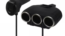 Priza auto Olesson 1634 12V/24V cu 4 porturi 120W negru