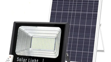 Proiector 100W  LED DIMABIL cu Panou Solar INDIVIDUAL si Telecomanda HA