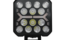 Proiector auto 14 LED Patrat 4inch alb si galben 12/24V IP67