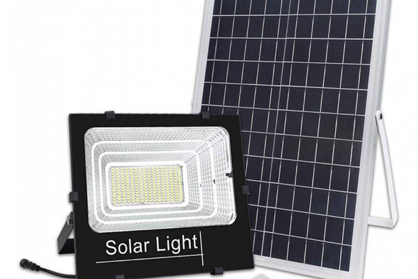 Proiector LED 100W cu panou solar si telecomanda HA