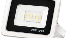 Proiector LED 20w IP66, ALB, 220V pentru exterior