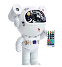 Proiector LED in forma de astronaut cu sunete si lumini stickere autoadezive conexiune Bluetooth - 1