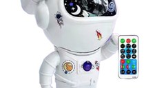 Proiector LED in forma de astronaut cu sunete si lumini stickere autoadezive conexiune Bluetooth