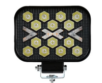 Proiector LED Off Road Alb + Galben mod secvential si flash 12V/24V de 3 Inch Putere 63w - 1
