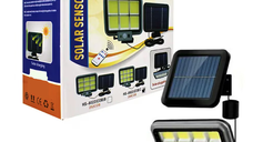 Proiector solar 288LED 50W senzor de miscare HS 8022 telecomanda 3 moduri de iluminare 12 casete