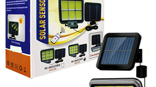 Proiector solar 288LED, 50W, senzor de miscare, HS-8022 telecomanda, 3 moduri de iluminare