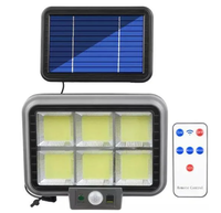 Proiector solar 294LED 50W senzor de miscare HS 8022 telecomanda 3 moduri de iluminare 6 casete - 1