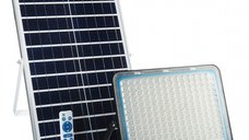 Proiector Solar Alb cu Telecomanda 150W si 75 LED-uri cu Lupa