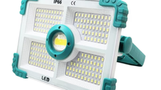 Proiector solar COBA CB F188 cu 188 LED putere 100 W alb/albastru 5 casete