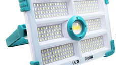 Proiector solar COBA CB F280 putere 200W si 280 LED alb/albastru 6 casete