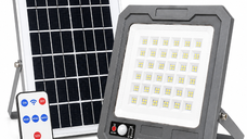 Proiector solar LED COBA CB T107 putere 1000W panou solar separat senzor de miscare telecomanda