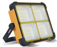 Proiector Solar Portabil 200W cu 288 LED NEGRU-PORTOCALIU - 1