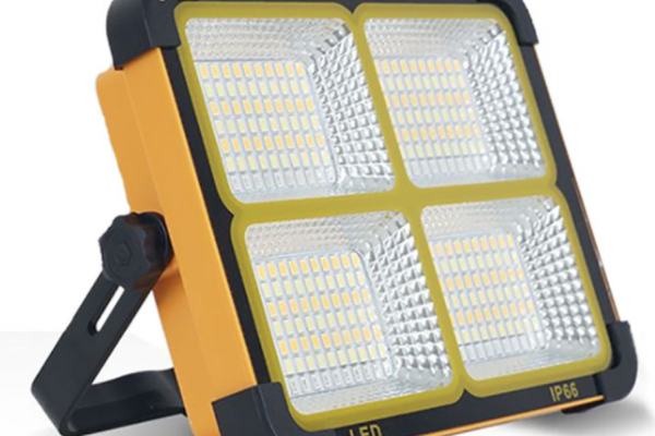 Proiector Solar Portabil 200W cu 288 LED NEGRU-PORTOCALIU