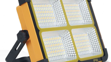 Proiector Solar Portabil 200W cu 288 LED NEGRU-PORTOCALIU