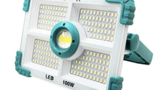 Proiector solar putere 100W cu 188 LED unghi de iluminare 180 grade 4 moduri de iluminare