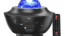 Proiector stil lampa de veghe galaxy pentru camera si boxa incorporata