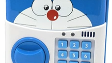 Pusculita pentru Copii Interactiva Alb/Albastru cu Cod Pin si Seif Functie ATM