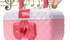 Pusculita pentru fetite  tip  cutie de machiaj rularea automată a banilor si cod