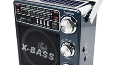 Radio cu Panou Solar XB-921 BT X-Bass mp3 player cu suport card sd/usb NEGRU
