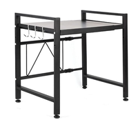 Raft multifunctional bucatarie de depozitare pentru cuptor cu microunde telescopic reglabil - 1