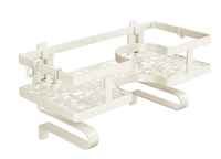 Raft organizator pentru baie suport depozitare cosmetice si accesorii ALB - 1