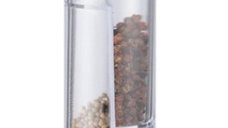 Rasnita 2 in 1 pentru piper si sare, Inox, Argintiu