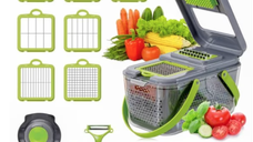 Razatoare multifunctionala MD pentru fructe si legume, 22 de piese, lame din otel inoxidabil