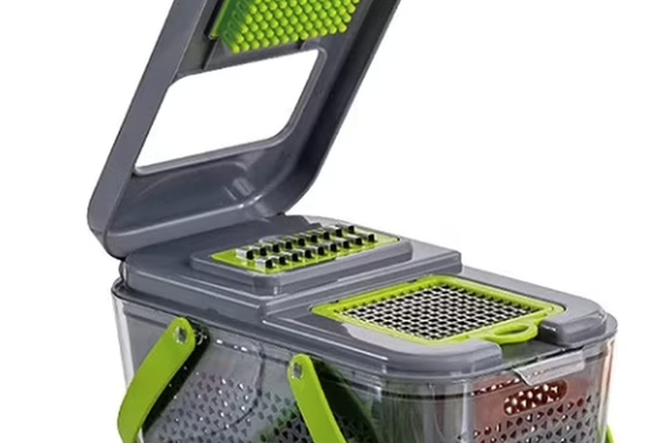 Razatoare multifunctionala pentru fructe si legume 22 piese lame din otel inoxidabil gri / verde